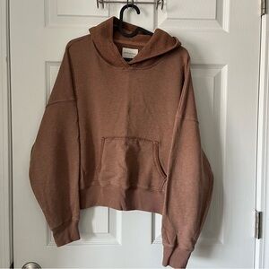 EUC Women's American Eagle Cropped Hoodie size XS in Brown